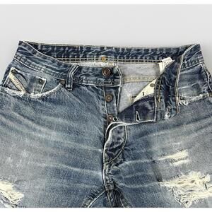 Y2K Diesel Jeans Mens 32x31 Straight Loose faded Distressed Denim Indian Italy